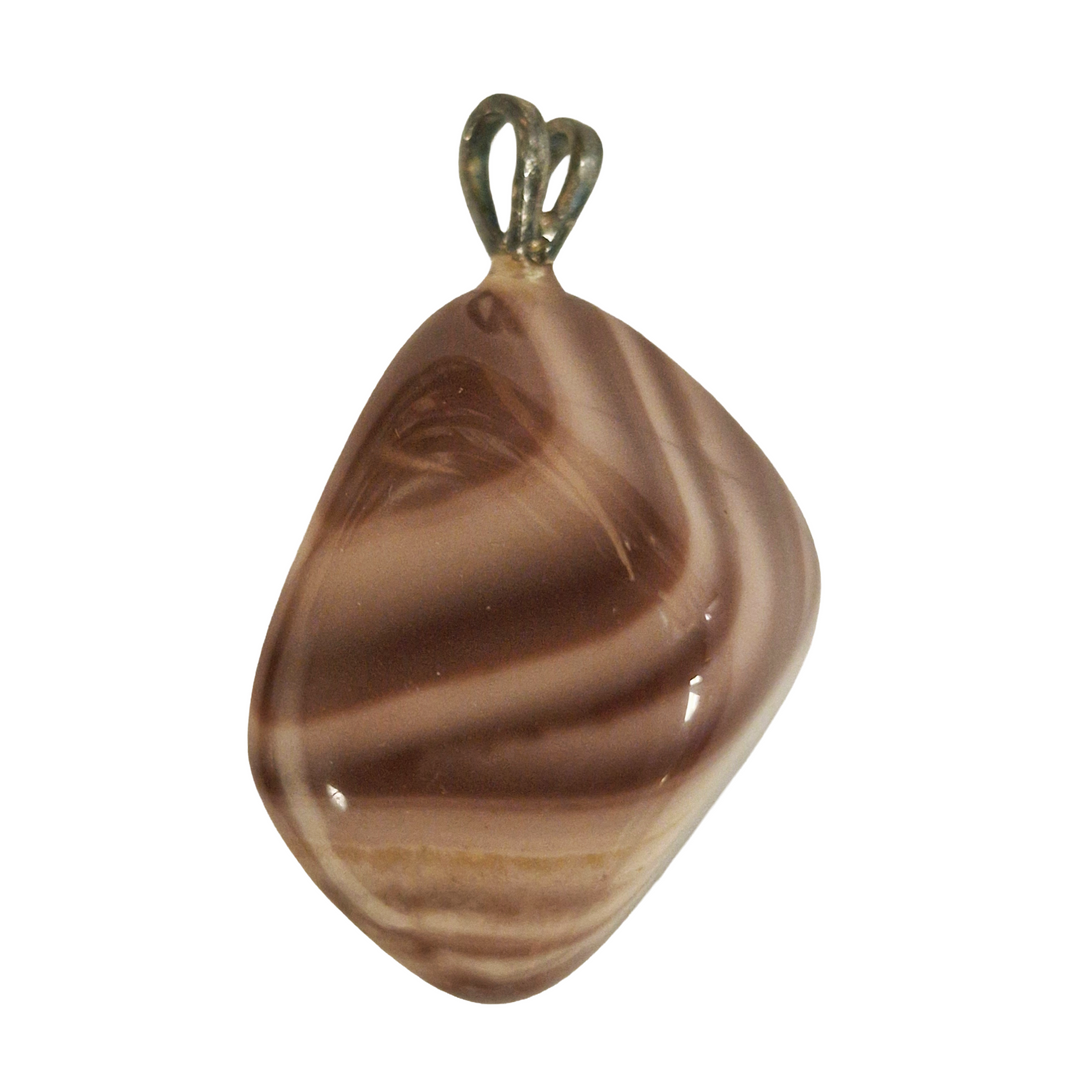 GeoFossils Rathbunite Sterling Silver Pendant – pink and lavender gemstone from South Western USA in sterling silver setting – emotional healing and intuition jewellery – handmade in the UK.