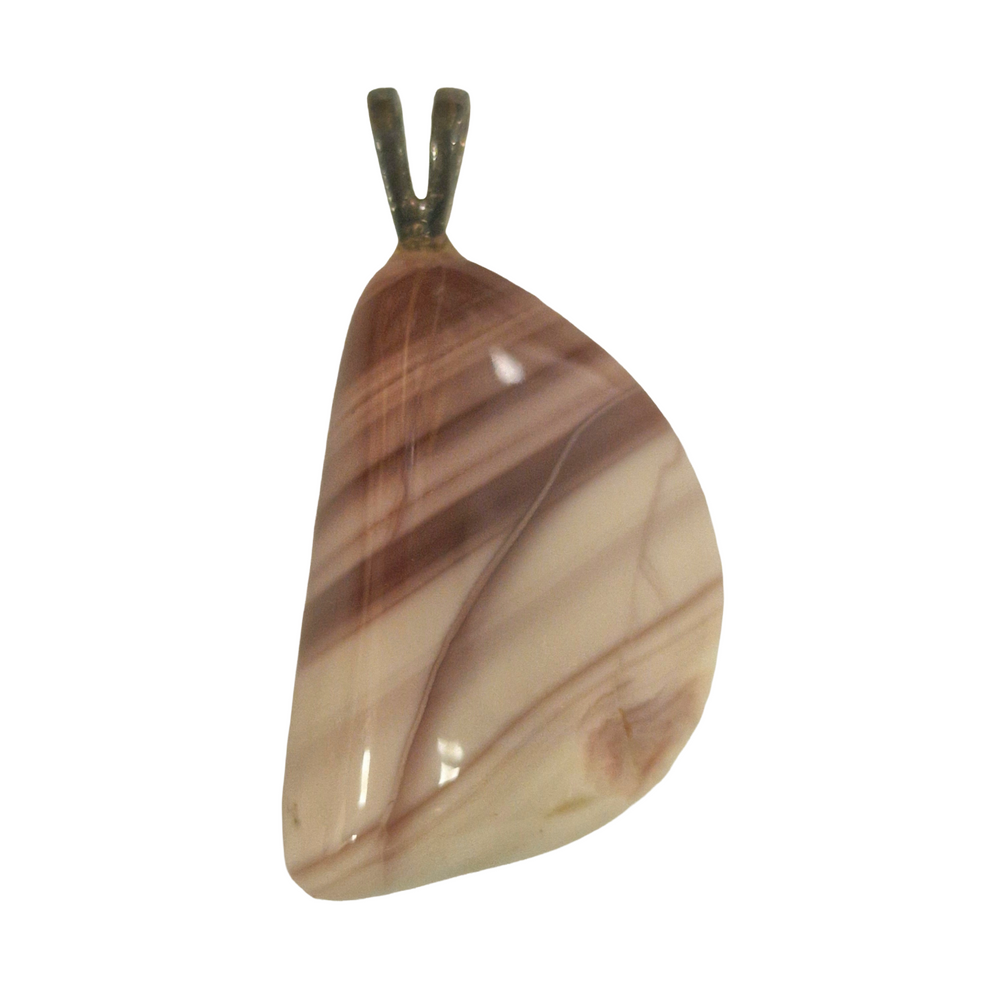 GeoFossils Rathbunite Sterling Silver Pendant – pink and lavender gemstone from South Western USA in sterling silver setting – emotional healing and intuition jewellery – handmade in the UK.