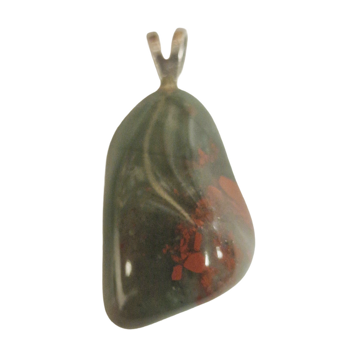 GeoFossils Sardonyx Sterling Silver Pendant – Indian red, brown, and white banded gemstone in sterling silver setting – courage, protection, and grounding jewellery – handmade in the UK.