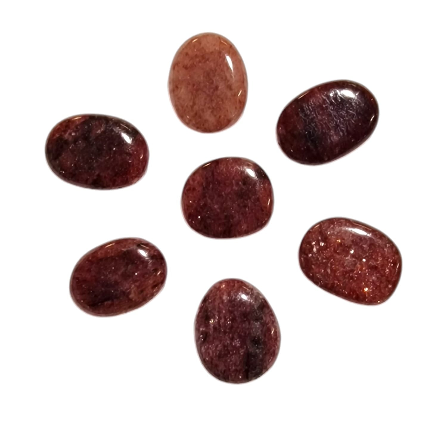 Strawberry Quartz Mini Oval by GeoFossils – smooth, pink stone, perfect for emotional healing, love, and connecting with the Heart Chakra.
