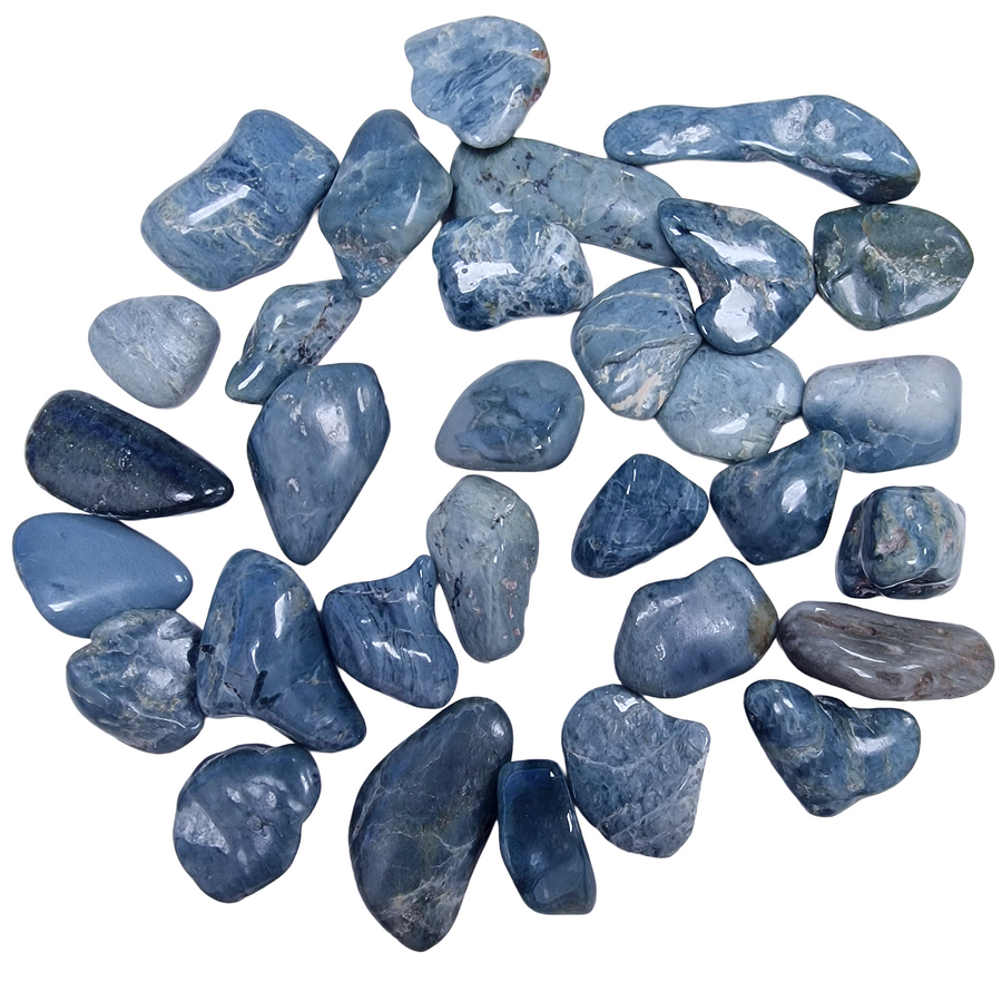 Dianite Tumble Stone – Blue Jade from Russia – polished tumble stone for crystal healing and meditation