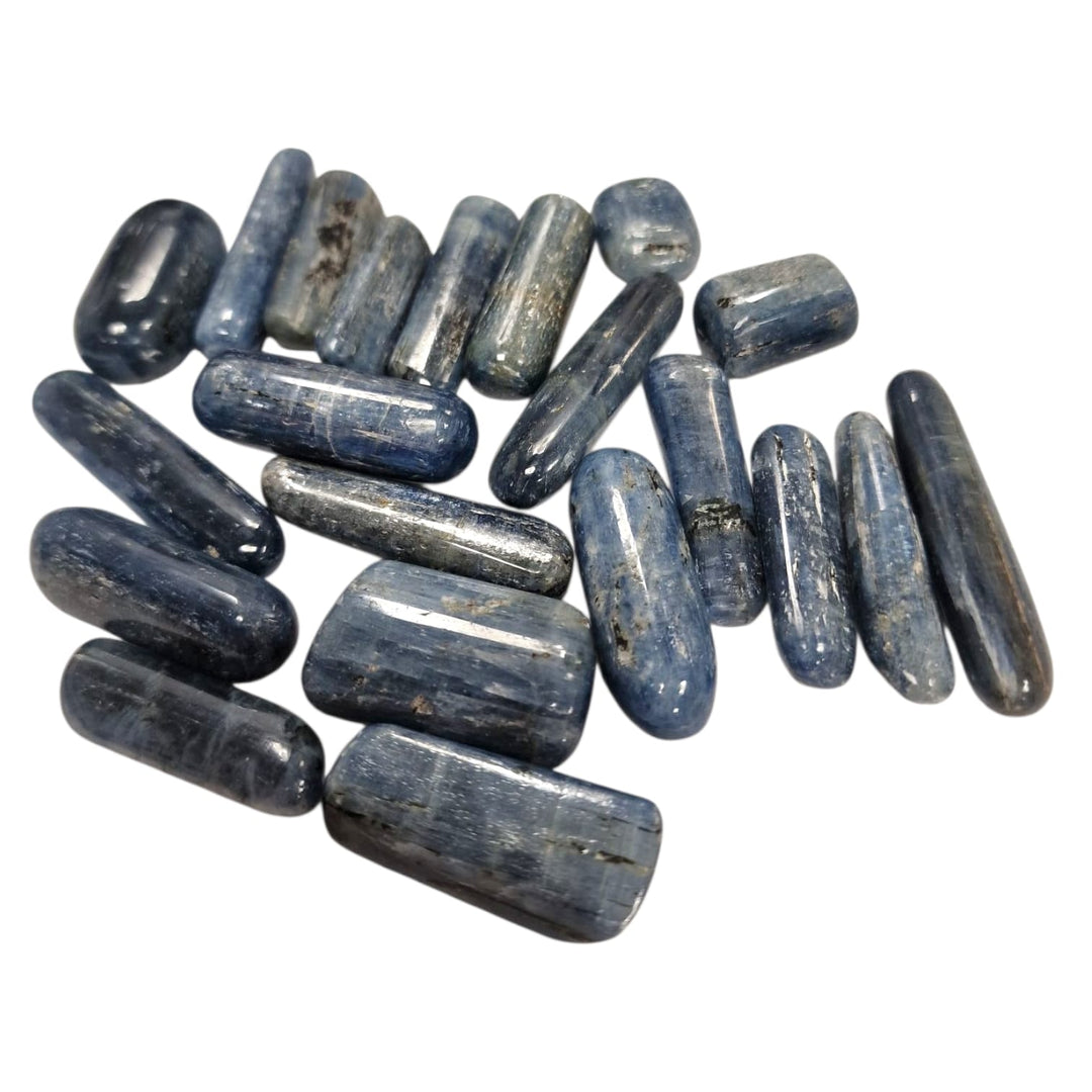 GeoFossils Blue Kyanite Polished Fingers – Throat Chakra Crystal for Alignment, Communication and Mental Clarity