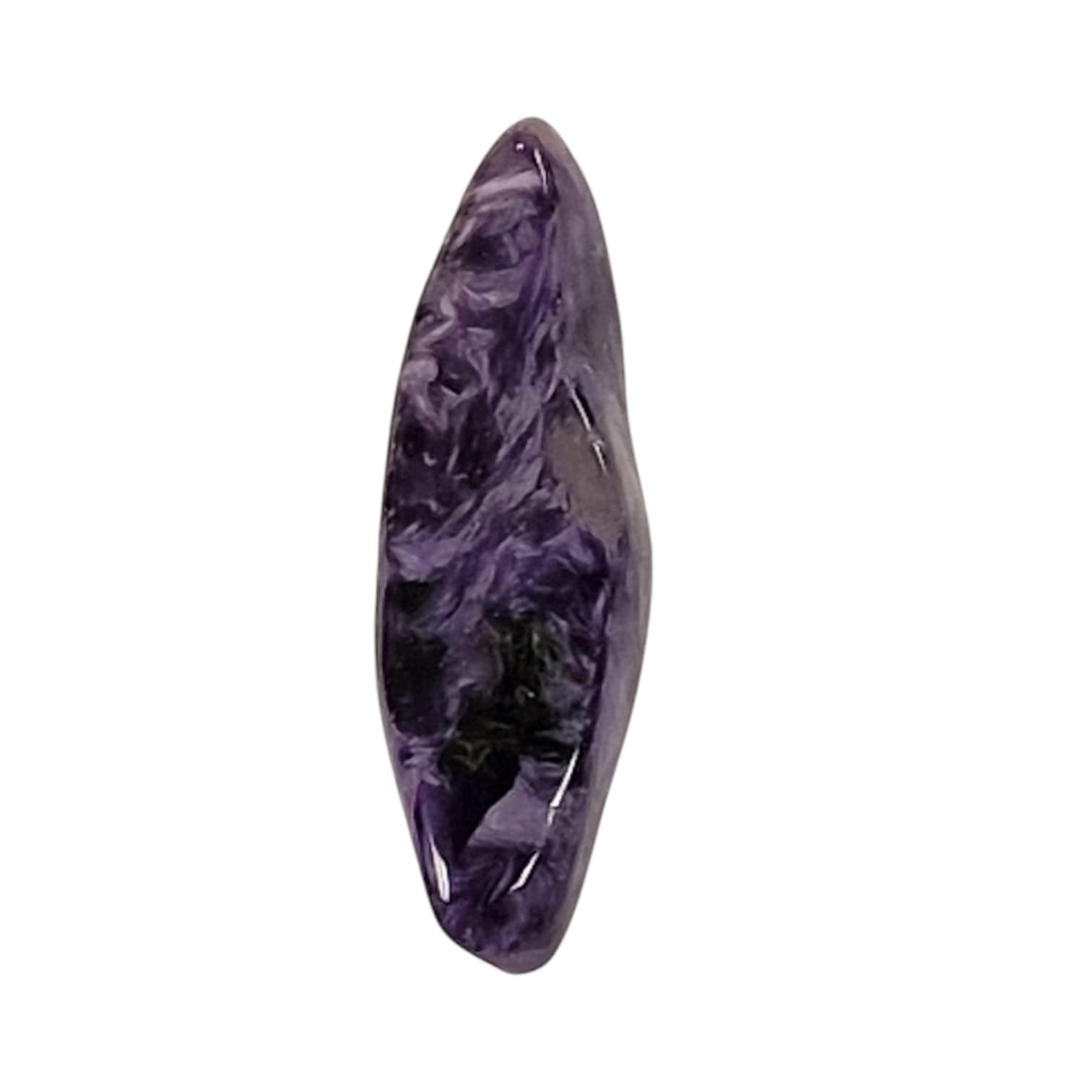 GeoFossils Charoite Tumble Stone, a rare violet and lilac crystal for transformation, emotional healing, and spiritual awakening.
