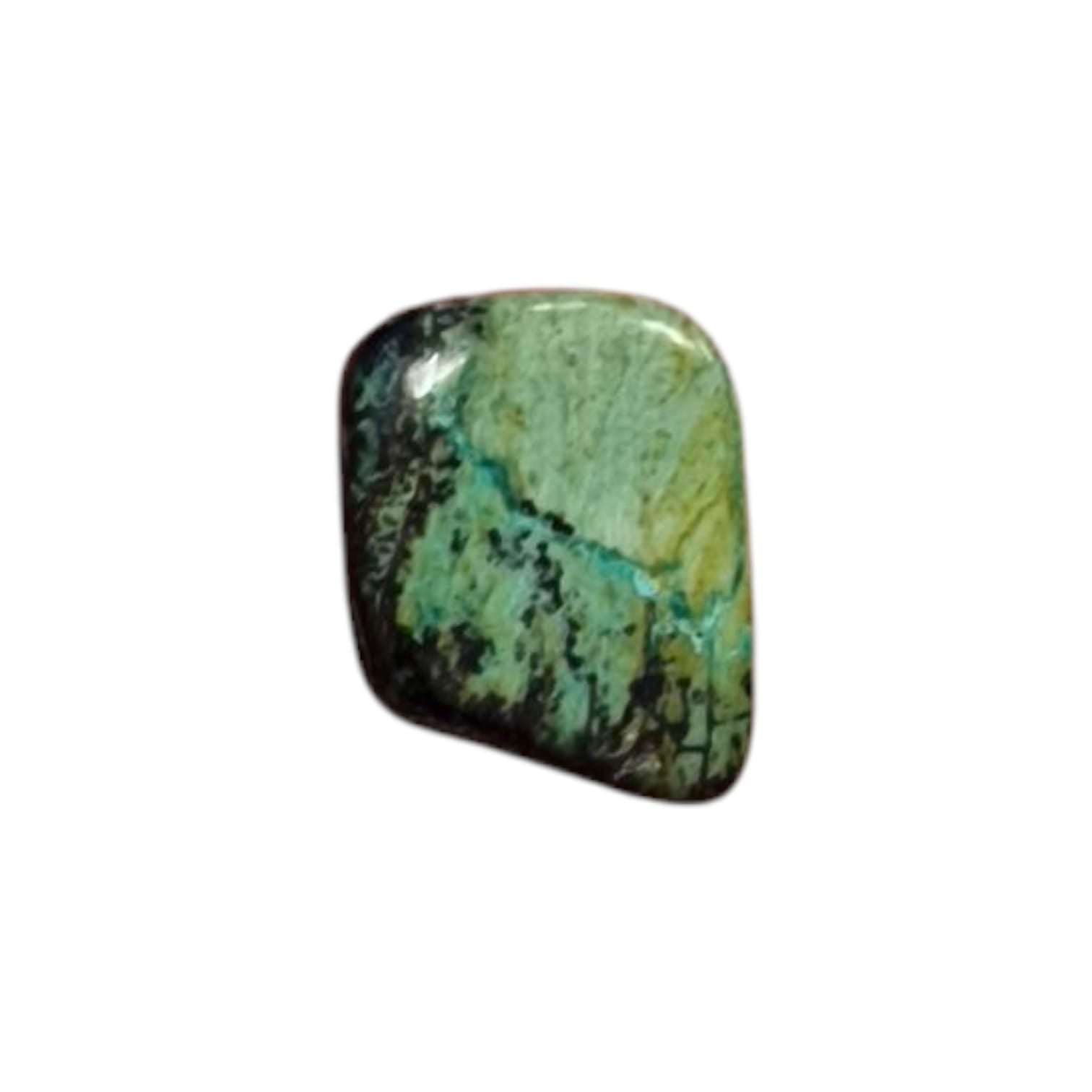 GeoFossils Eilat Stone Tumble Stone, a rare blue-green crystal from Israel for peace, emotional healing, and heart-centred communication.