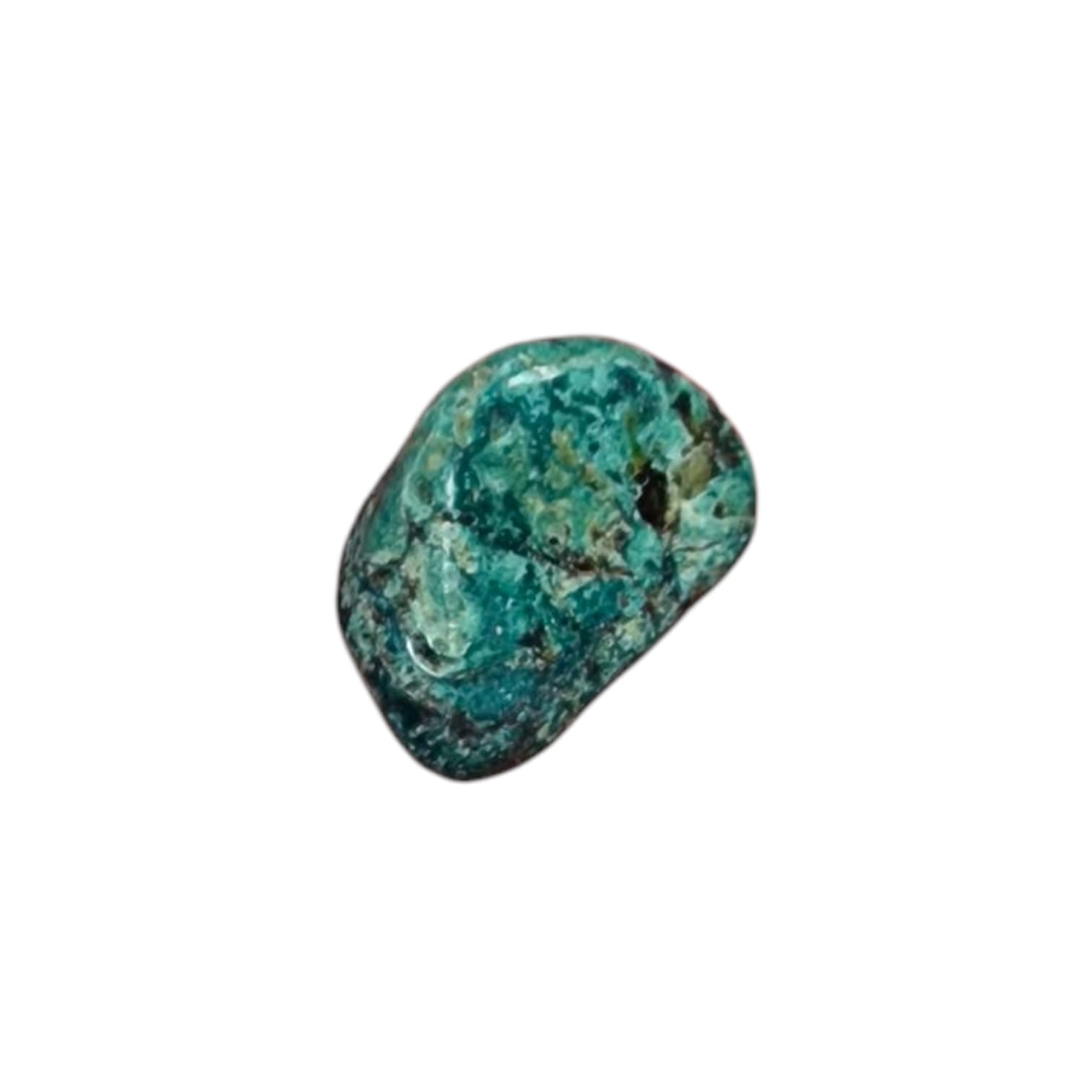 GeoFossils Eilat Stone Tumble Stone, a rare blue-green crystal from Israel for peace, emotional healing, and heart-centred communication.