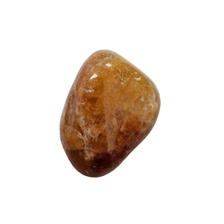 GeoFossils Golden Healer Tumble Stone – close-up of polished golden quartz showing natural glow