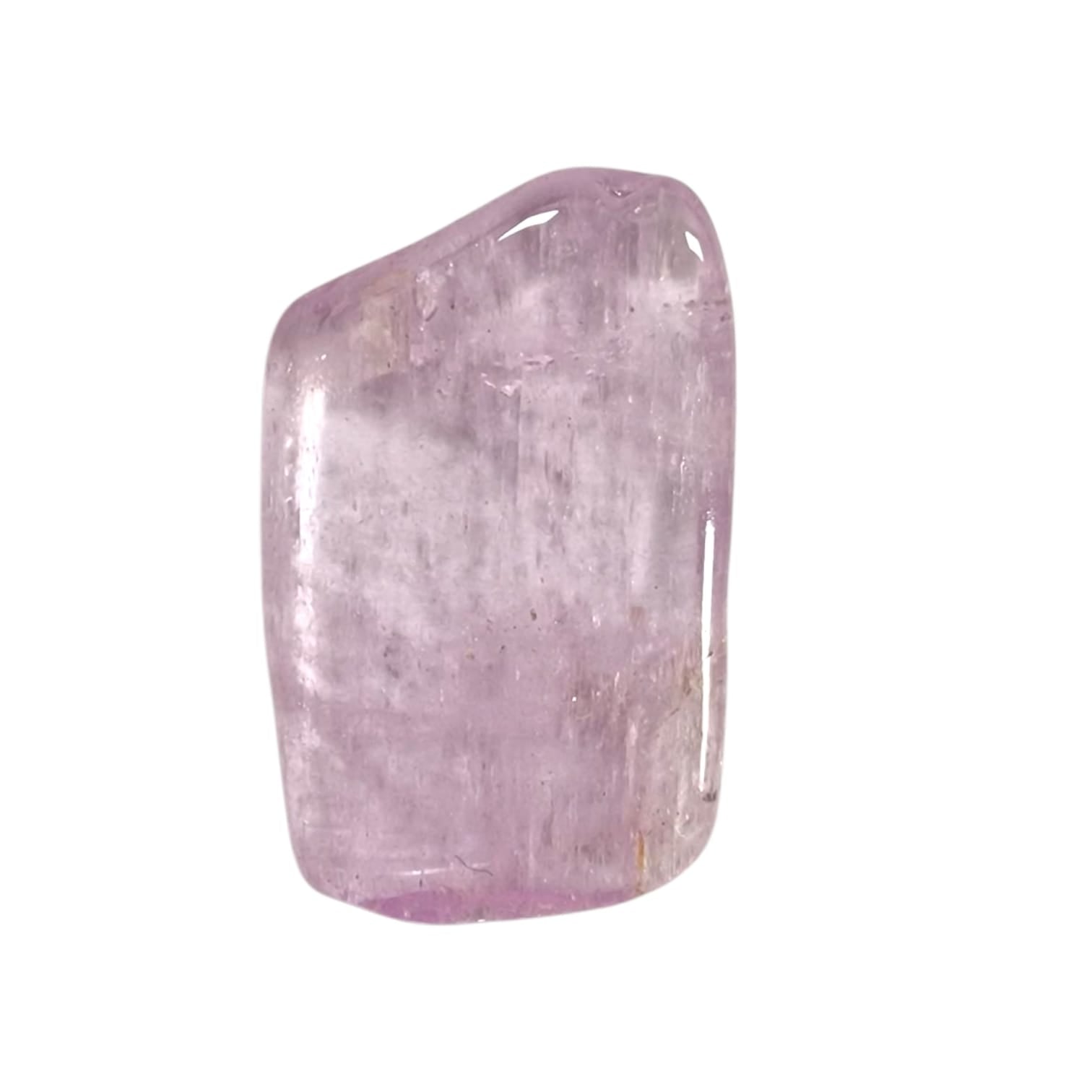 GeoFossils Kunzite Tumble Stone AA Grade, a high-quality pink crystal for love, emotional healing, and spiritual connection.