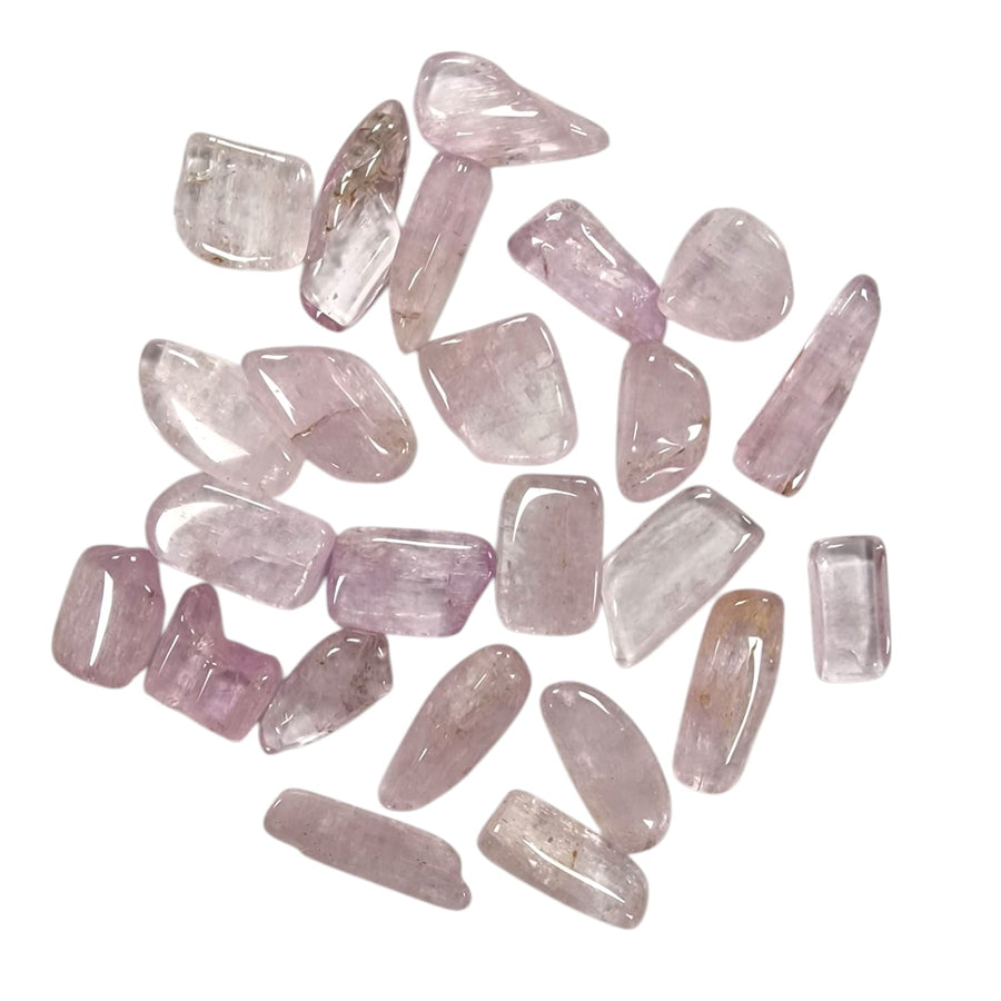 Kunzite Tumble Stone - AA Grade – polished tumble stone for crystal healing and meditation