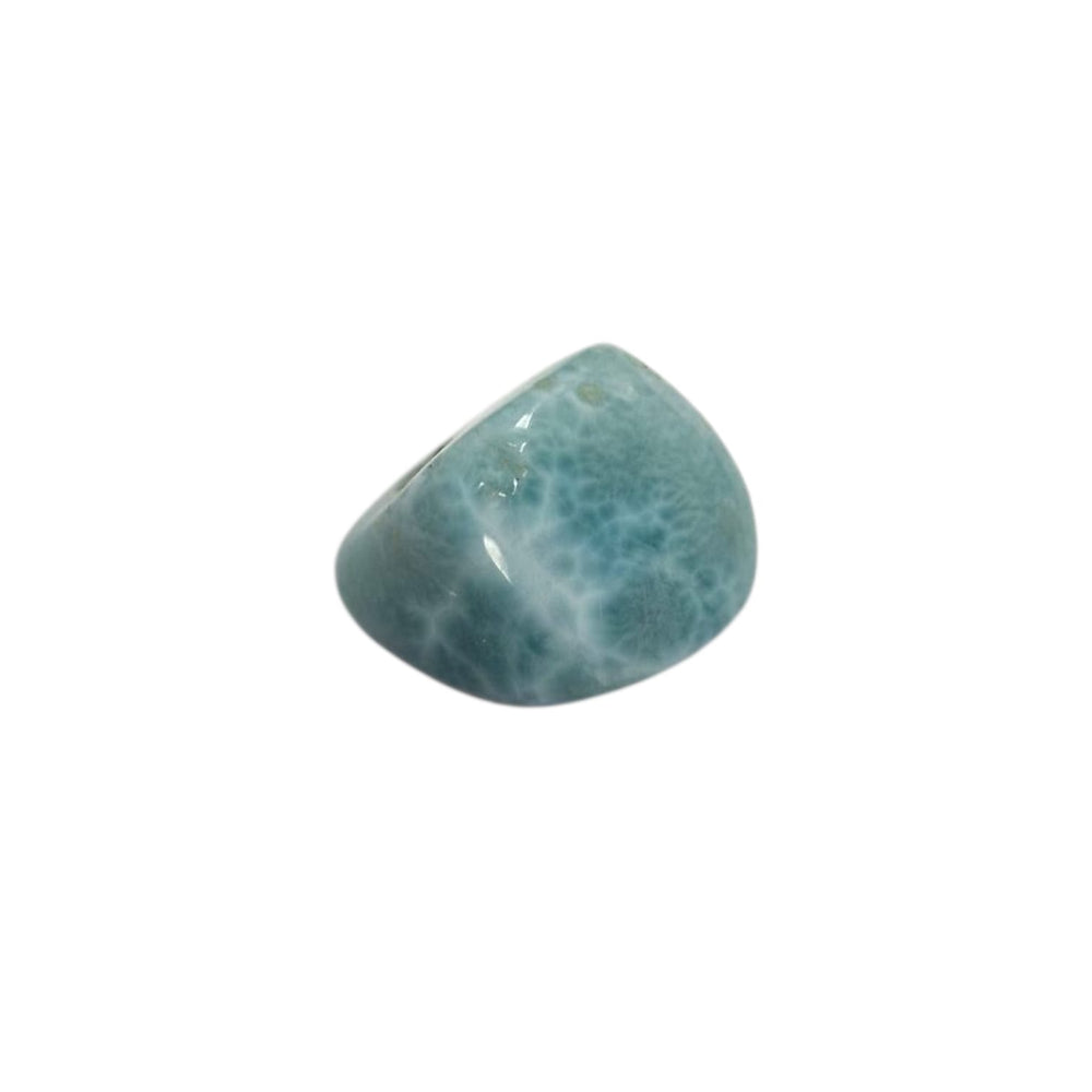 GeoFossils Larimar Tumble Stone – Polished Dolphin Stone for Emotional Healing, Throat Chakra Clarity and Feminine Energy