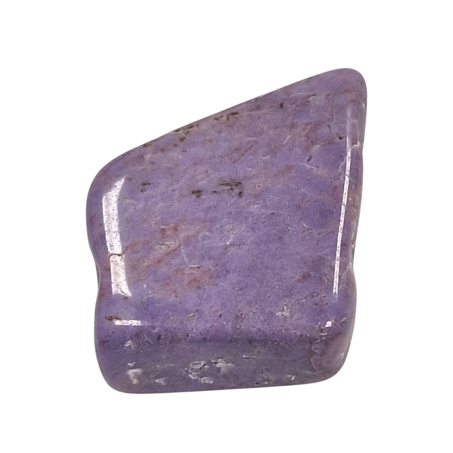 GeoFossils Lavender Jade Tumble Stone, a rare lilac-hued jadeite crystal for emotional healing, inner peace, and spiritual clarity.