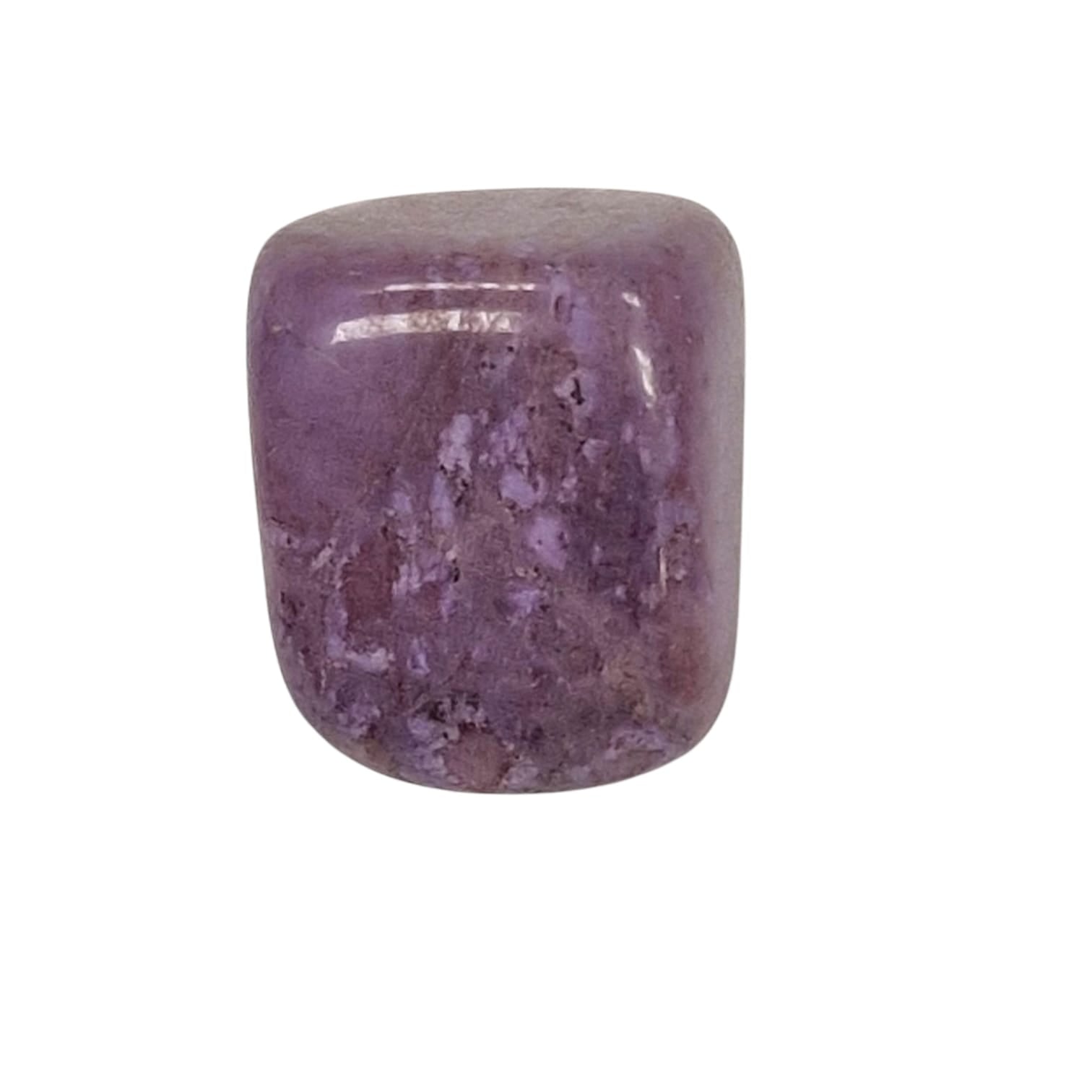 GeoFossils Lavender Jade Tumble Stone, a rare lilac-hued jadeite crystal for emotional healing, inner peace, and spiritual clarity.