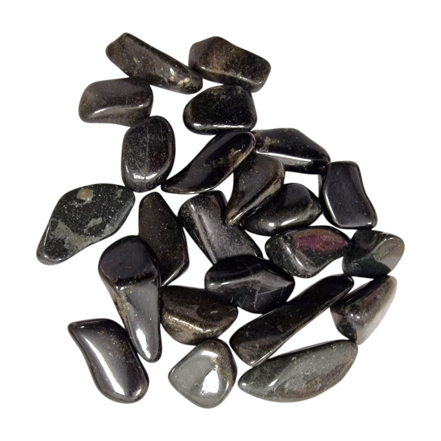GeoFossils Lemurian Jade Tumble Stone, a deep green-black crystal from Peru for grounding, protection, and ancient Earth energy.