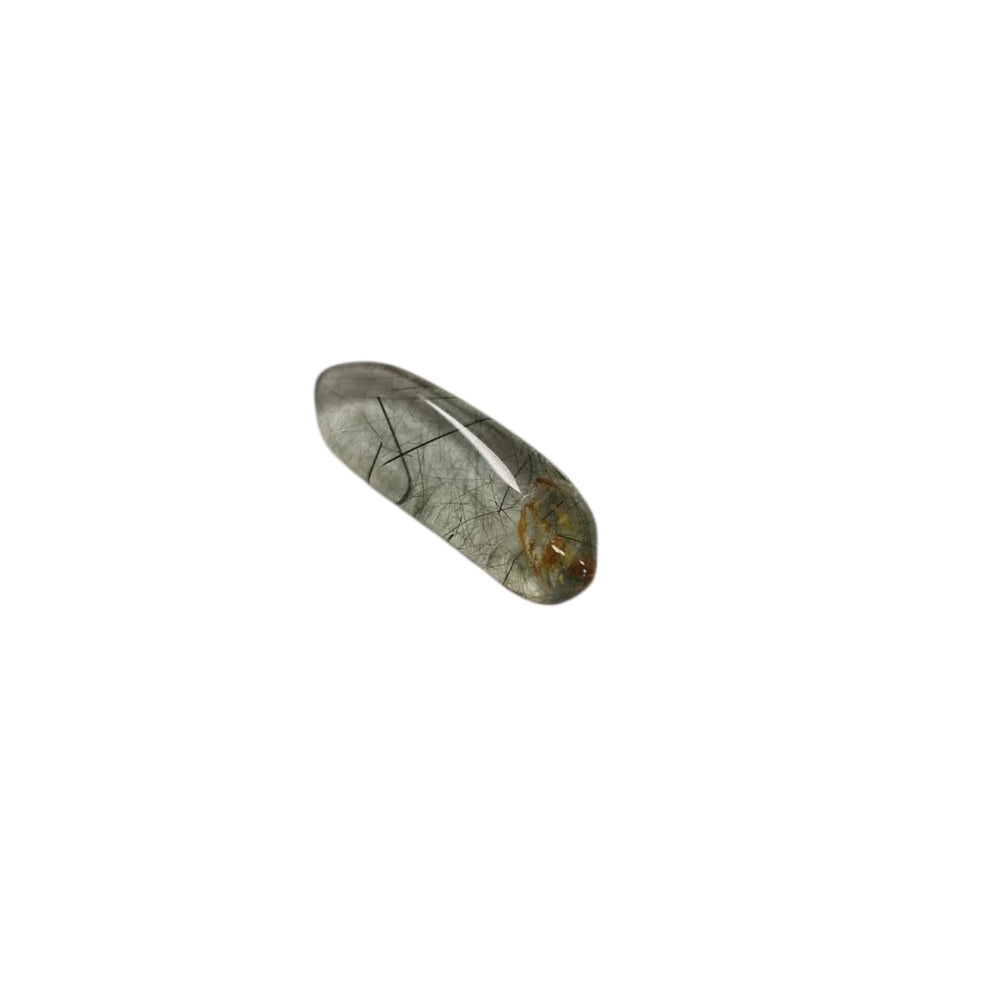 GeoFossils Actinolite Tumble Stone – fibrous green mineral for heart chakra healing