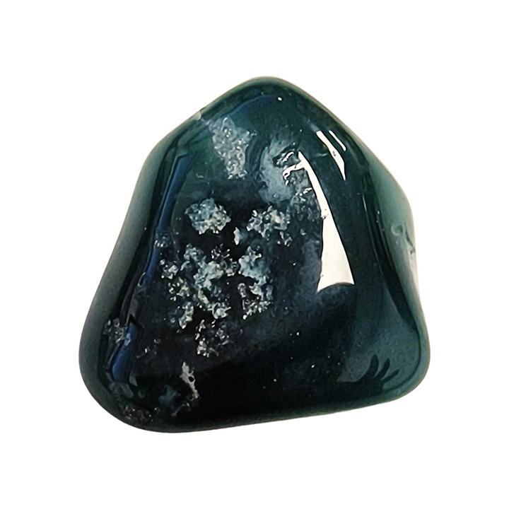 GeoFossils Mtorolite Tumble Stone – close-up of polished green gemstone showing natural patterns