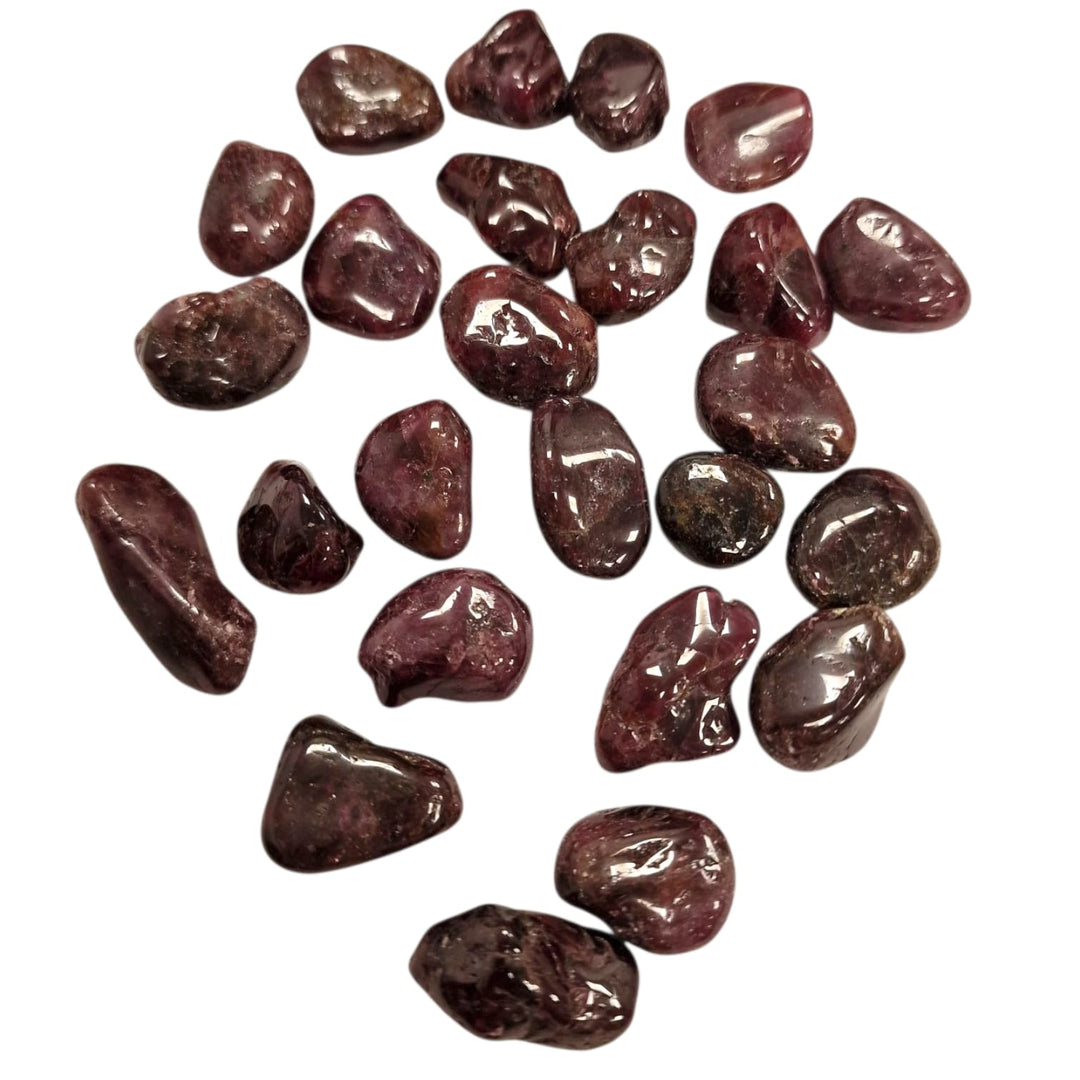 Rhodolite Tumble Stone – Crystal of Passion, Purpose and Emotional Harmony – polished tumble stone for crystal healing and meditation