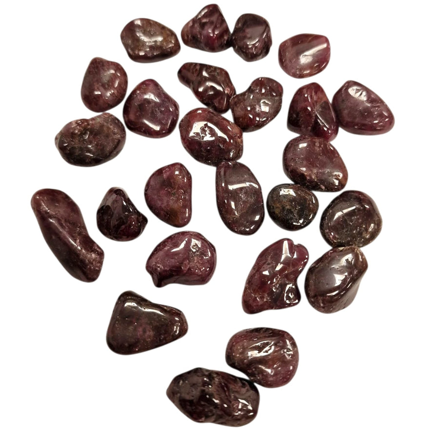 Rhodolite Tumble Stone – Crystal of Passion, Purpose and Emotional Harmony – polished tumble stone for crystal healing and meditation