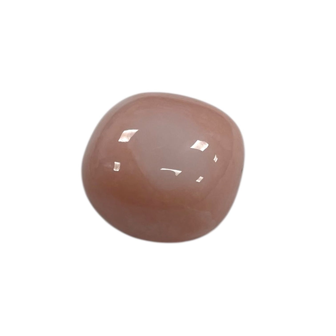 GeoFossils Soft pink Opal tumble stone with smooth finish, known for emotional healing, heart chakra support, and calming anxiety in crystal therapy.