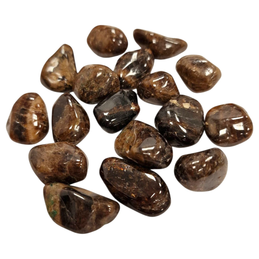 Sphalerite in Zincite Tumble Stone – Crystal of Grounded Vitality, Willpower and Energetic Balance – polished tumble stone for crystal healing and meditation