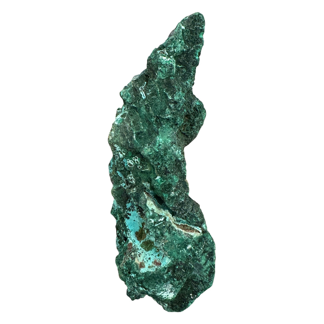 Premium Velvet Malachite mineral specimen from the Democratic Republic of Congo with shimmering crystal growth.