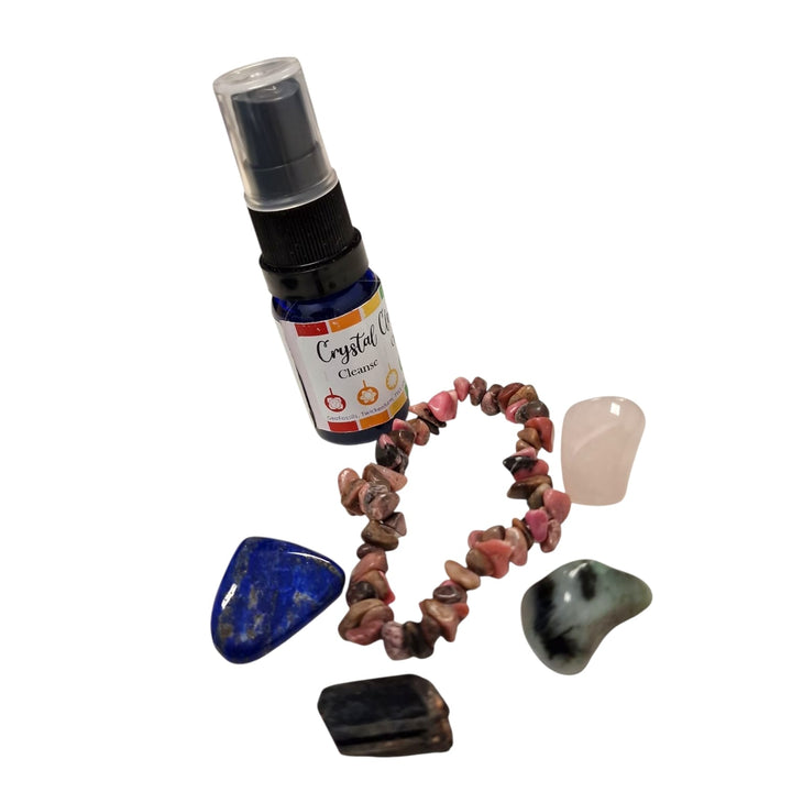 GeoFossils Taurus Zodiac Crystal Set – Crystals for Love, Stability and Grounding with Rose Quartz, Emerald and Tourmaline