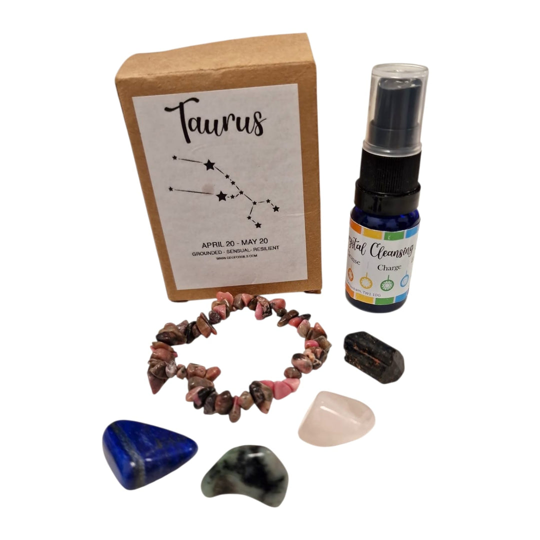 Taurus Zodiac Crystal Set – Love, Stability and Heart-Centred Strength