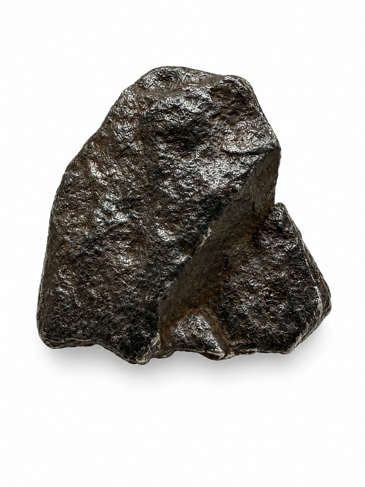 Rotating video of the exact raw Gibeon Iron Meteorite specimen, showcasing its natural regmaglypts, weathered nickel-iron surface and geological characteristics from multiple viewing angles.