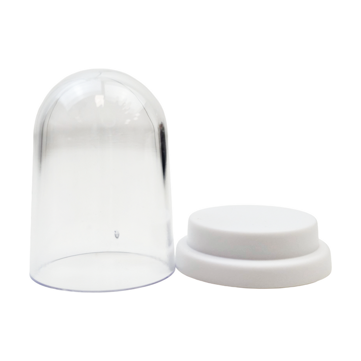 Empty plastic display domes for small crystals, minerals and gemstones