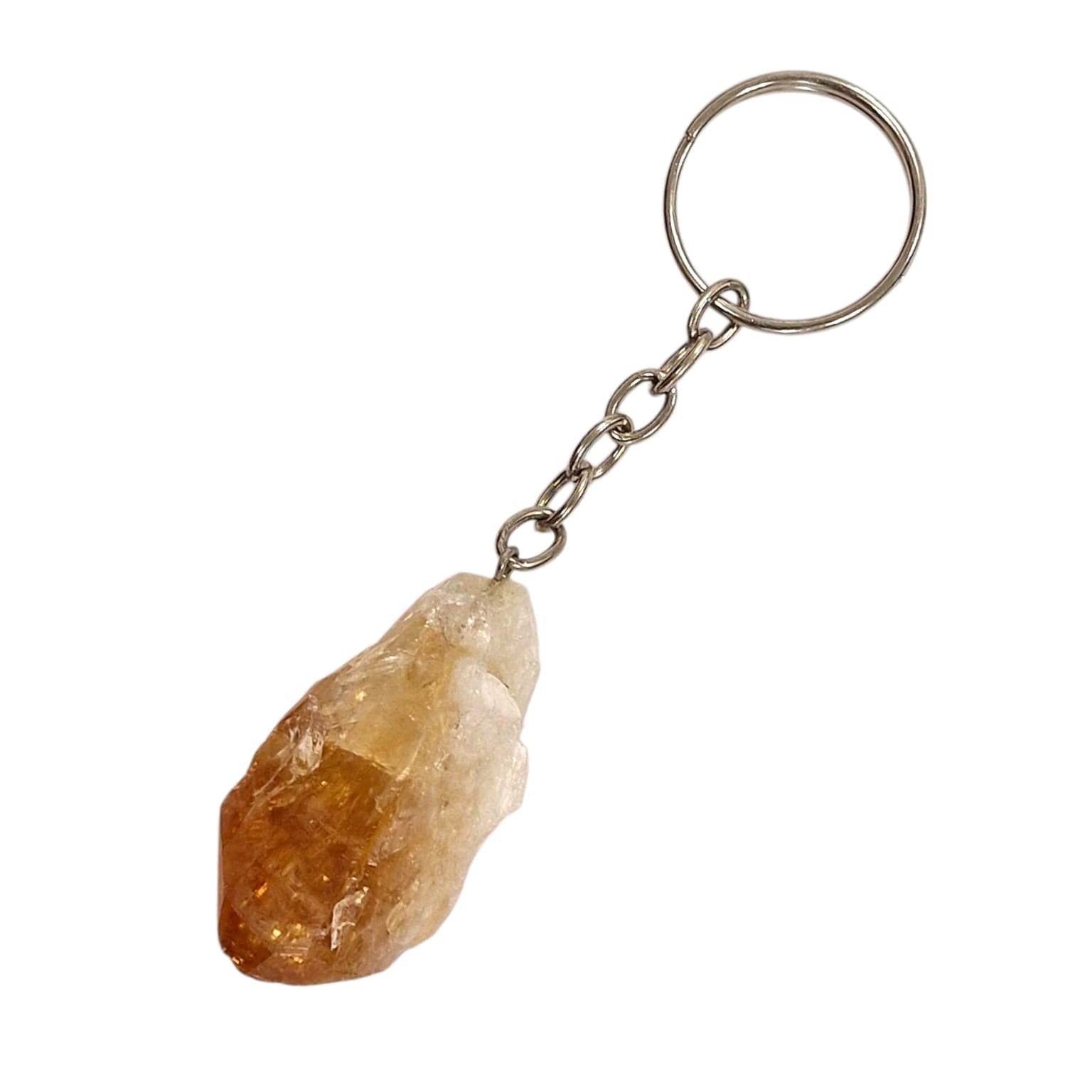GeoFossils Crystal Keyring Collection featuring Black Tourmaline, Quartz Cluster, Smokey Quartz, and Citrine for grounding, protection, clarity, and positivity.