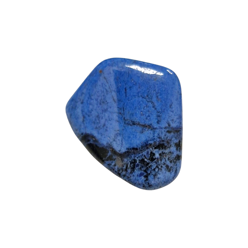 GeoFossils Dumortierite Tumble Stone – fibrous blue gemstone for communication and insight