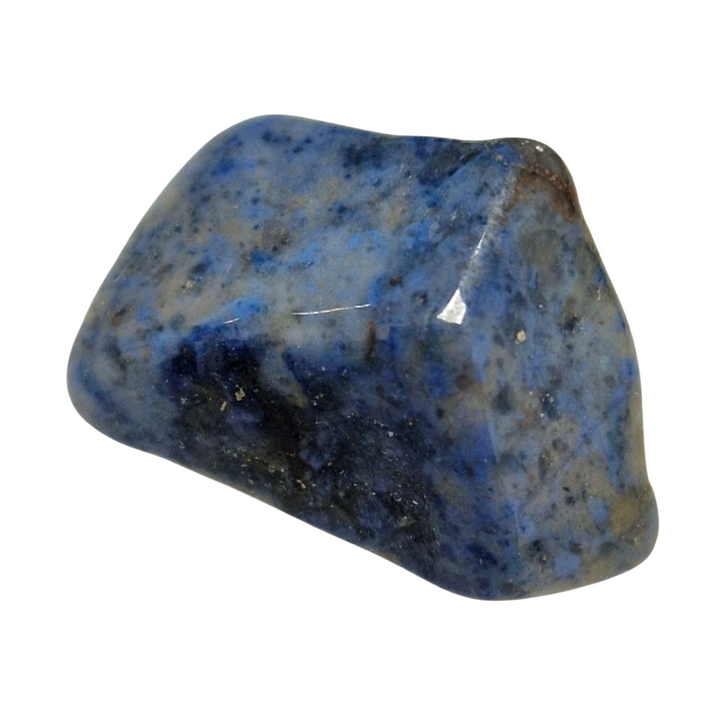 GeoFossils Dumortierite Tumble Stone – throat and third eye chakra crystal for focus and intuition