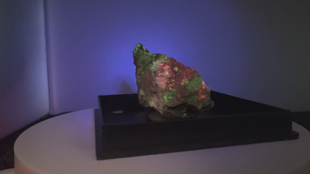 Willemite with Mangano Calcite Fluorescent Mineral Specimen – Zambia