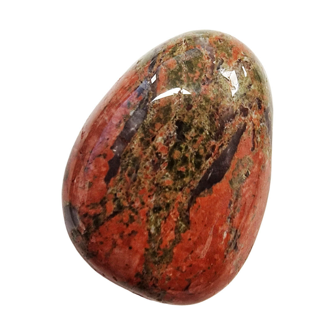 Unakite Drilled Tumblestone