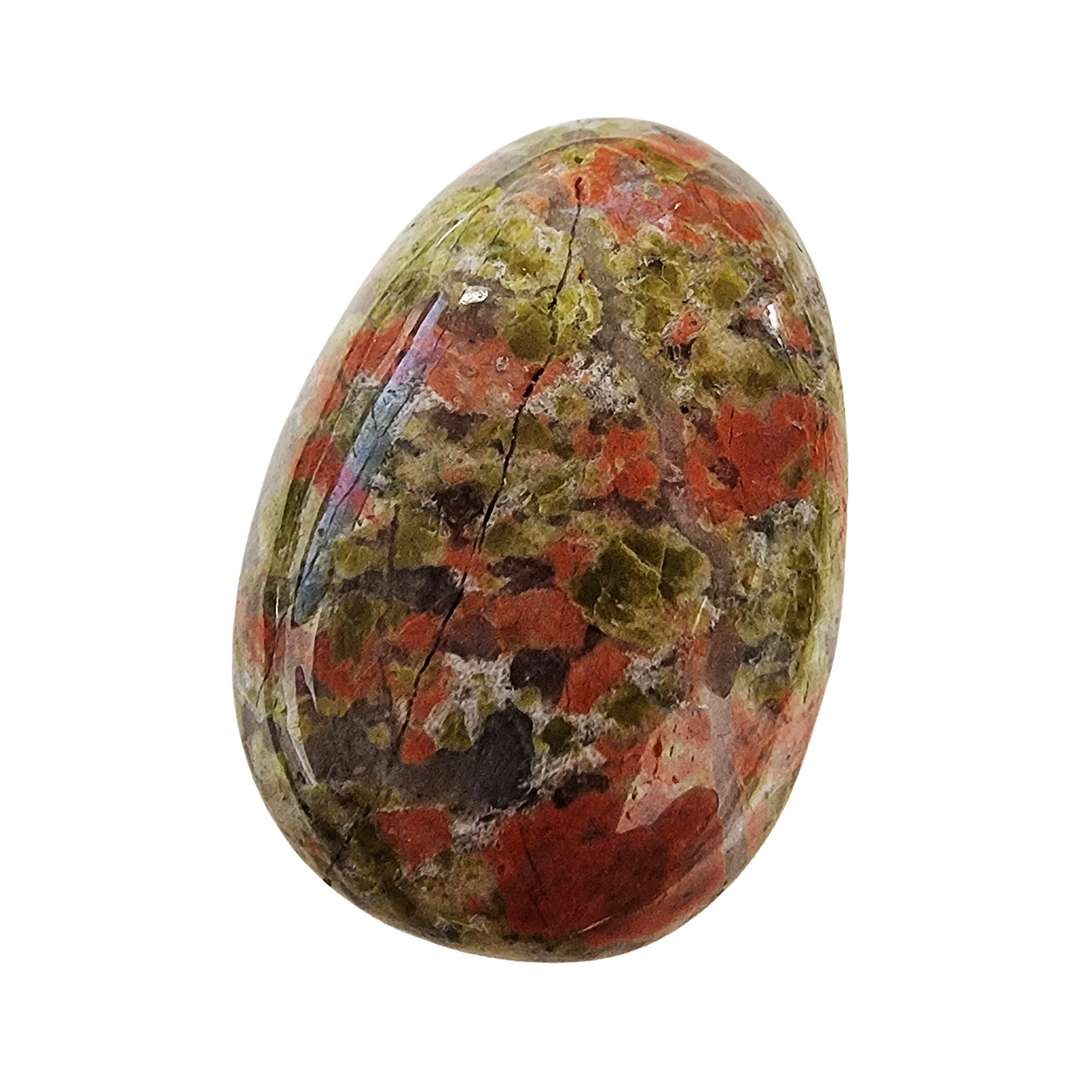 Unakite Drilled Tumblestone