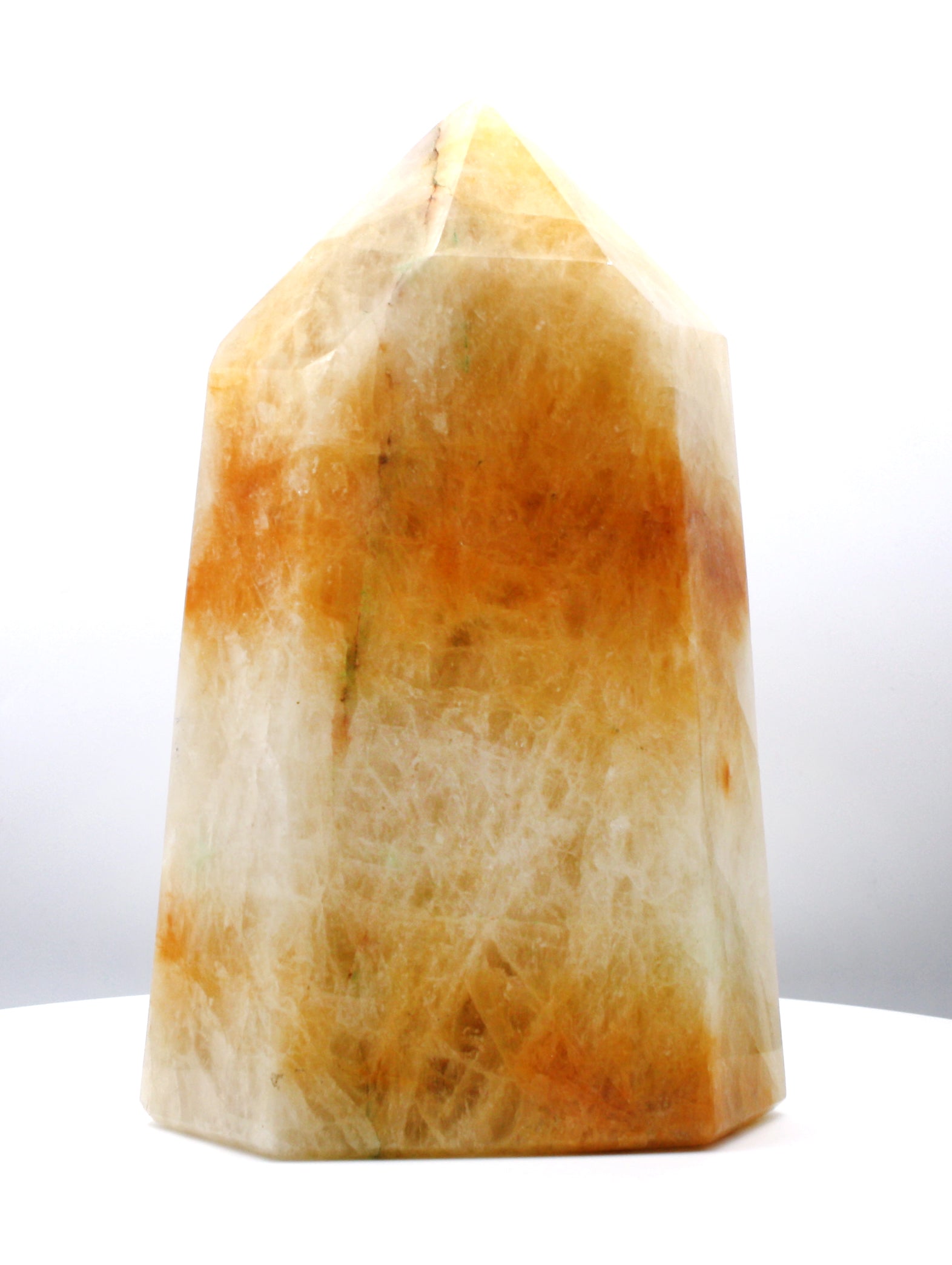 Golden Healer Rare and Unusual with Green Moonstone Obelisk