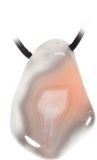 Pink, grey and white marble effect, circular, shiny and polished