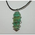 Chrysoprase Tumbled Spiral Pendant - Heart Chakra