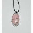 Rhodochrosite Tumbled Spiral Pendant - Heart Chakra, Emotional Healing