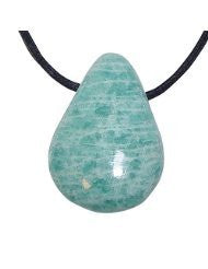 Polished light blue with streaks of white circular stone