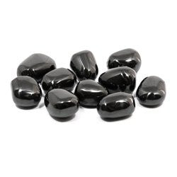 GeoFossils Anthracite Polished Tumble Stone Black, shiny, polished, round, smooth, stones