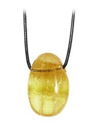 Lemon Quartz Drilled Tumble Stone