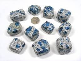 GeoFossils&reg; K2 Tumble Stone - Lazulite in Granite