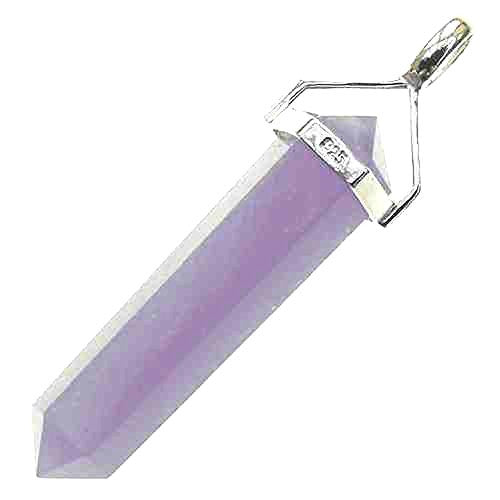 Lepidolite Healing Crystal Pendant Sterling Silver with Chain