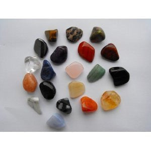Set of 20 Small Different Tumble Stone Crystals – polished tumble stone for crystal healing and meditation
