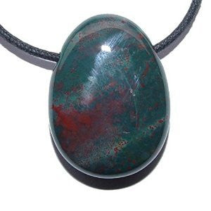 Bloodstone Drilled Tumble Stone