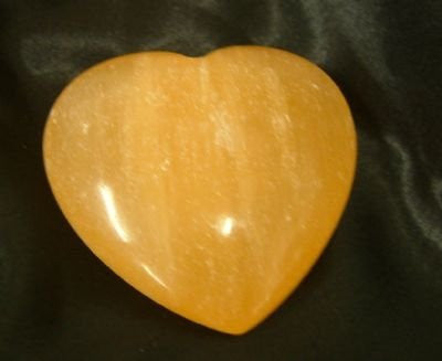 Orange Selenite Heart 50-75mm