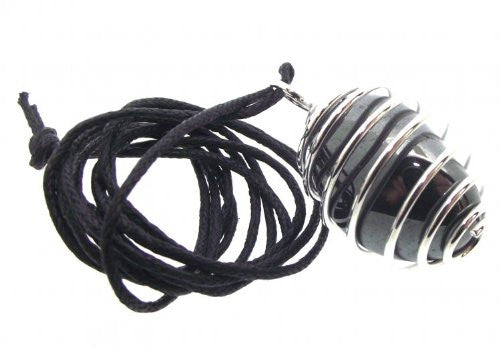 Hematite Tumbled Healing Crystal Spiral Pendant