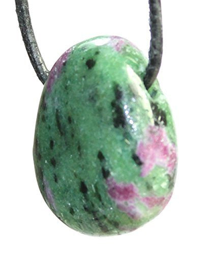 Ruby in Zoisite Drilled Tumble Stone
