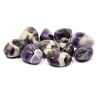 Chevron Amethyst Tumble Stone