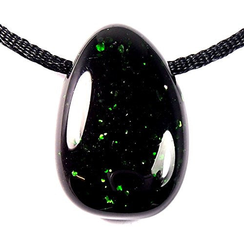 Green Goldstone Drilled Tumble stone