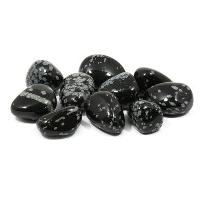 Snowflake Obsidian Tumble Stone (20-25mm) Single Stone